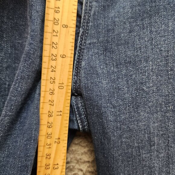 Chicos Jeans Womens 1 US 8 Blue Girlfriend Slim Leg Ankle Stretch Patchwork - Picture 5 of 14